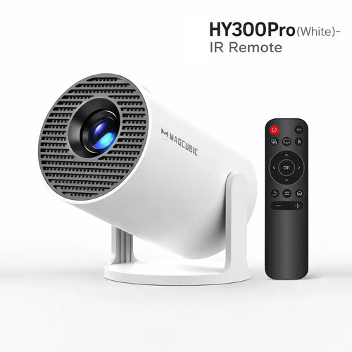 Magcubic Hy300Pro Projector 290ANSI Android 14.0 Dual Wifi6 8K 4K Decode Auto Keystone Correction Wireless BT5.4 130"Screen 1280*720P Built-In Speaker Allwinner H726 180° Rotatable Mini Portable Home Cinema Outdoor Audio Gift