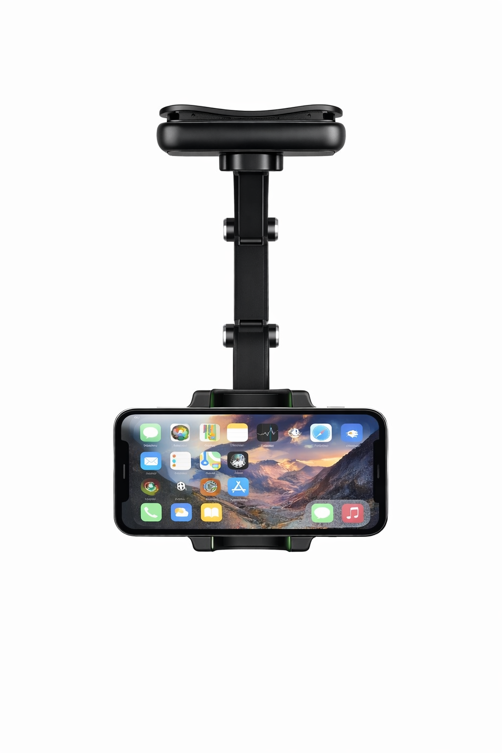 360 Rotating Phone Holder - Rotatable and Retractable w/ Sun Visor Attachment