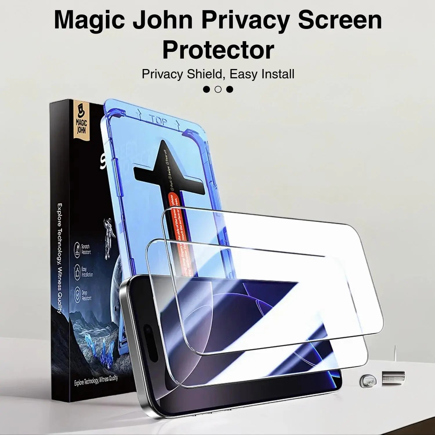 Magic John Tempered Glass Screen Protector (Privacy Screen)
